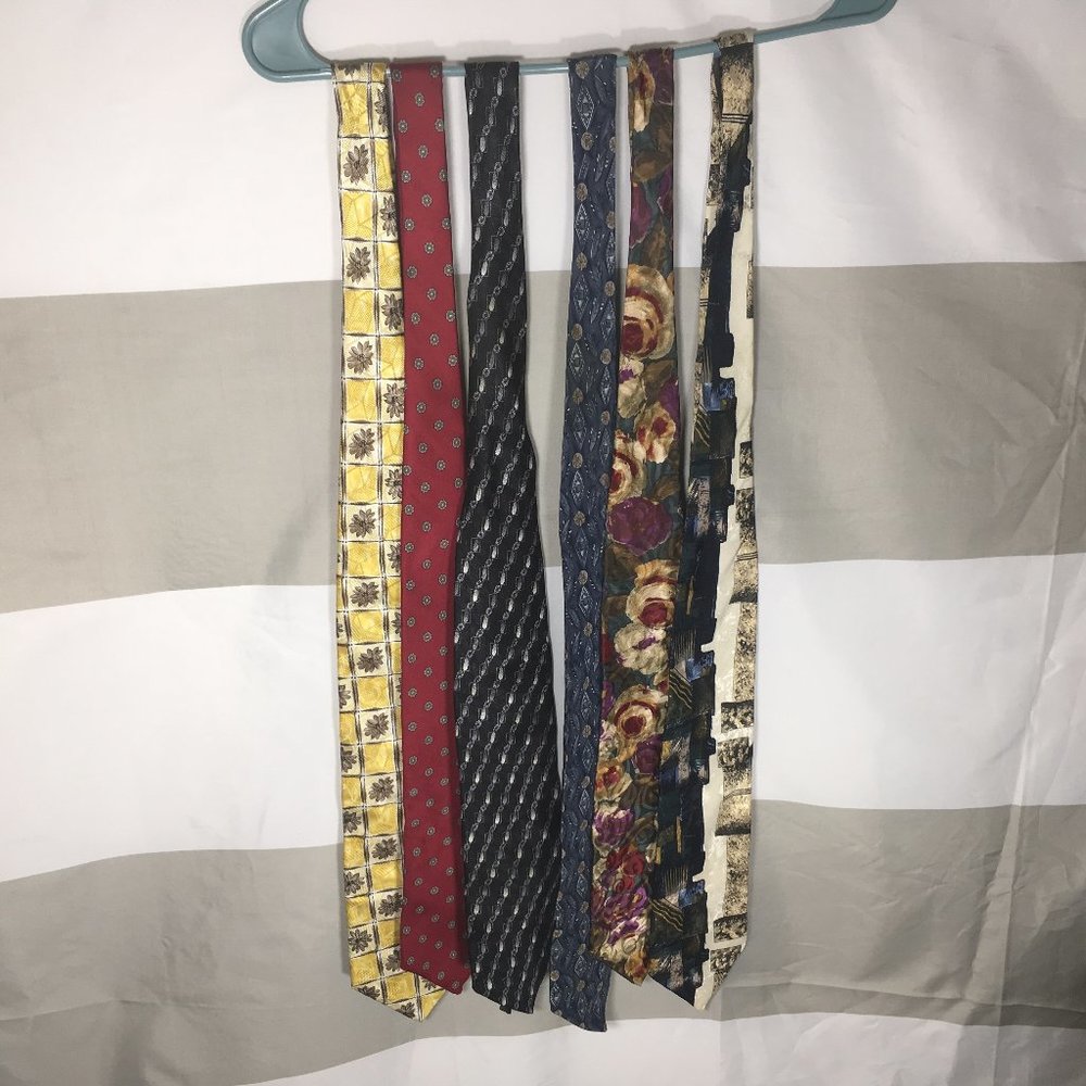 Bundle set lot of 6 Neck ties: Givenchy Monsieur